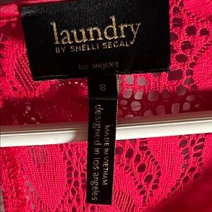 Laundry by Shelli Segal Vibrant Pink Lace Dress